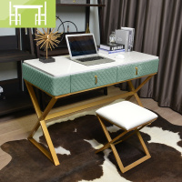 逸家伴侣北欧书桌现代简约大理石实木办公桌椅子组合网红定制写字台电脑桌