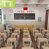 逸家伴侣绘画儿童桌椅书桌桌椅培训班课桌书桌园幼儿园颜色丰富凳子腿烤漆课桌椅