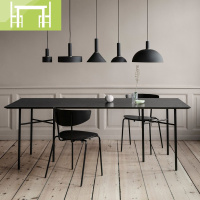 逸家伴侣北欧简约书桌长方形实木办公桌创意餐桌饭桌工作台设计师丹麦桌子