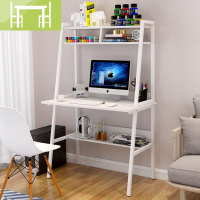 逸家伴侣电脑台式桌家用带书架简易单人学生书桌书柜一体简约卧室写字桌子