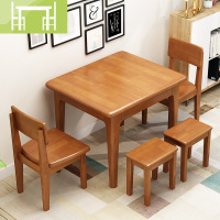 逸家伴侣全实木餐桌 北欧原木可伸缩折叠餐桌椅组合拉伸小户型4人家用饭桌
