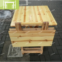 逸家伴侣江浙沪皖实木折叠桌 方桌 餐桌 简易桌 杉木桌