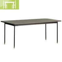 逸家伴侣|现代简约创意设计师4-6人长凳家用细腿铁艺餐桌椅组合