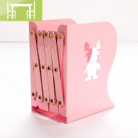 逸家伴侣金属可伸缩书立架创意小学生用书架摆书立书夹简易桌上折叠收纳放书夹拉伸书靠书挡板女收缩伸缩式放书的架子书报架