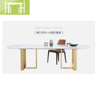 逸家伴侣北欧大理石台面餐桌家用餐厅桌子现代简约长方形饭桌椅会议工作台