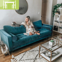 逸家伴侣北欧可折叠科技布艺免洗两用小户型客厅民宿ins美式工业风沙发床