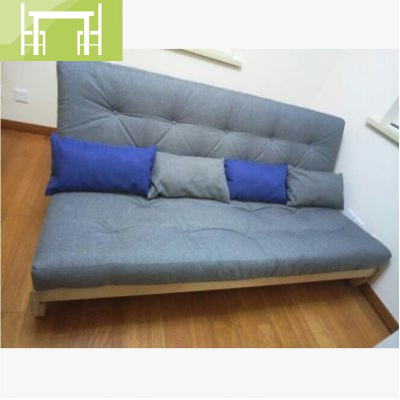 逸家伴侣北欧日式可折叠沙发床两用实木1.5米小户型多功能客厅双人沙发床