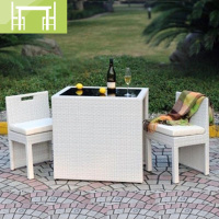逸家伴侣户外藤椅防雨防晒藤编阳台休闲桌椅组合别墅露天庭院室外家具餐桌桌/桌椅套件