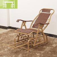 逸家伴侣摇椅躺椅大人藤编仿藤铁艺底座可拉伸调节靠背脚踏午睡懒人椅加固