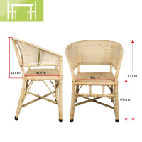 逸家伴侣户外藤制老人藤椅家用竹编小藤椅单人藤椅老式休闲腾椅圈椅靠背椅桌/桌椅套件