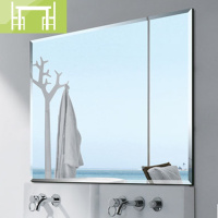 逸家伴侣浴室镜子免打孔厕所卫浴镜粘贴圆镜洗手间镜子贴墙卫生间镜子壁挂