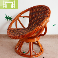 逸家伴侣可旋转休闲藤椅子家用滕椅茶几三件套阳台椅桌椅转椅腾椅子靠背椅