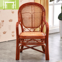 逸家伴侣真藤单人休闲靠背椅 阳台藤椅三件套桌椅组合 茶楼电脑椅 老人椅桌/桌椅套件