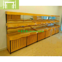 逸家伴侣定做百果园水果店货架超市生鲜蔬菜创意多层水果架子实木商用