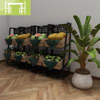 逸家伴侣钢木百果园超市水果架生鲜果蔬架蔬菜架水果店蔬果货架展示架徐氏