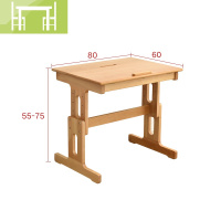 逸家伴侣全实木儿童学习桌书桌可升降桌椅套装小学生写字桌家用多功能原木