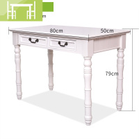 逸家伴侣电脑台式桌家用实木小书桌美式地中海书法学生桌写字桌简约桌子电脑桌