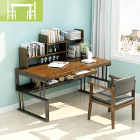 逸家伴侣美式实木书桌书房写字台家用绘画书画桌小户型原木办公学习书法桌