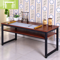 逸家伴侣桌台电桌画桌课桌案画桌子书法培训脑书桌双层书画练字桌长员工