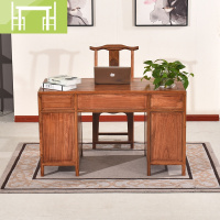 逸家伴侣实木仿古中式电脑桌榆木中医馆诊所桌书法画桌办公写字台明清古典