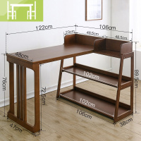 逸家伴侣欧式实木书桌书架组合卧室电脑桌转角书房书画桌现代简约书法桌