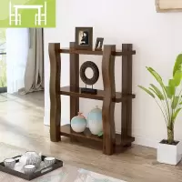 逸家伴侣全实木书架置物架落地简易中式博古架简约现代多层展示柜搁板/置物架