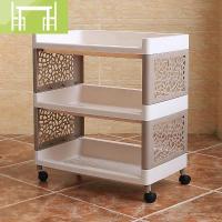 逸家伴侣可移动多层收纳书架鞋架餐车置物小货架带万滑轮子手推车推车搁板/置物架