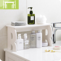 逸家伴侣桌面化妆品收纳架置物架办公室简易书架卫生间洗漱台护肤品整理架搁板/置物架