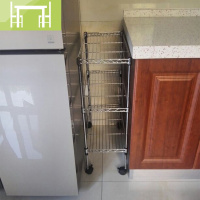 逸家伴侣可调阳台花架置物层架宽15/20/25cm夹缝隙架子三层收纳锅架鞋书架搁板/置物架