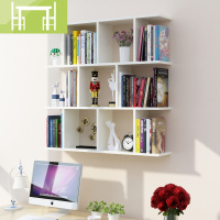 逸家伴侣墙上书架置物架壁挂墙储物柜卧室墙面创意格子客厅酒架吊柜墙壁柜搁板/置物架