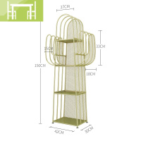 逸家伴侣北欧铁艺仙人掌架客厅卧室隔断架创意转角落地书架装饰收纳置物架搁板/置物架