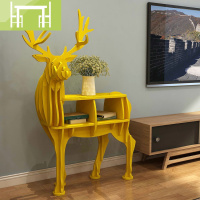 逸家伴侣绿色麋鹿落地装饰摆件商铺会所主题橱窗展示道具创意书架置物架搁板/置物架