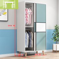逸家伴侣北欧衣柜简约现代家用卧室推拉大衣橱儿童经济型实木质移储物