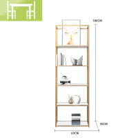 逸家伴侣简欧书架轻奢客厅书本收纳隔断书柜置物架落地简约办公室展示架hk搁板/置物架