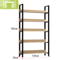 逸家伴侣书架置物架简易客厅创意隔板简约现代钢木书架组合展示架书柜
