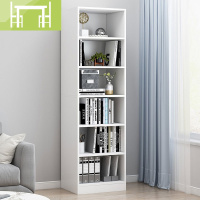 逸家伴侣简约落地书柜置物架家用组合宽40/60/80多层卧室书架带背板书柜子搁板/置物架