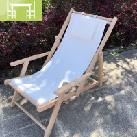 逸家伴侣阳台躺椅榉木折叠椅便携帆布椅午休椅懒人椅家用休闲椅实木沙滩椅椅子/秋千