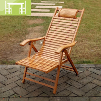 逸家伴侣夏天躺椅折叠午休单人便携沙滩椅老人凉椅阳台家用休闲午睡椅竹子椅子/秋千