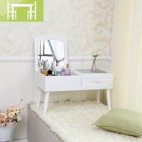 逸家伴侣寝室梳妆桌迷你少女心单人飘窗台上的化妆台小型超窄美妆神器组合