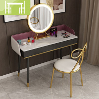 逸家伴侣欧式小户型卧室轻奢大理石梳妆台抖音网红民宿ins风化妆桌梳妆镜梳妆桌