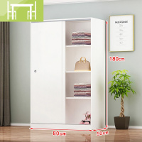 逸家伴侣衣柜推拉现代简约卧室简易组装儿童大衣橱实木定制衣柜出租房用