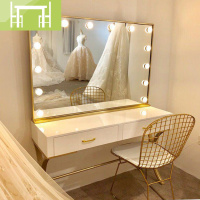 逸家伴侣婚纱店影楼化妆台带灯专业化妆师专用化妆桌院梳妆台美甲彩妆梳妆桌