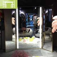 逸家伴侣三折镜穿衣镜超白镜显瘦镜全身镜婚纱店试衣镜落地镜超大三面折叠