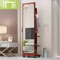 逸家伴侣穿衣镜全身落地镜家用简约多功能旋转移动客厅卧室收纳柜试衣镜子