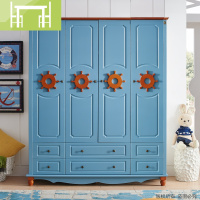 逸家伴侣两三四衣柜儿童男孩女孩平开推拉衣橱架实木储物收纳箱卧室家具