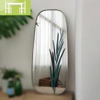 逸家伴侣木质清新简约风全身镜植物画装饰镜小户型穿衣镜大小镜子试衣镜