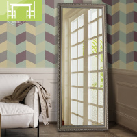 逸家伴侣欧式全身镜落地穿衣镜显瘦服装店试衣镜靠墙大镜子定制