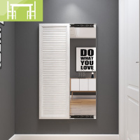 逸家伴侣穿衣镜全身壁挂玄关推拉镜隐藏家用试衣镜铝框多功能贴墙女化妆镜