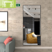 逸家伴侣铝合金穿衣镜免打孔简约粘贴镜全身壁挂镜服装店试衣镜贴墙镜