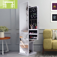 逸家伴侣衣帽间全身落地穿衣镜子客厅收纳柜多功能可旋转穿衣镜带首饰柜子